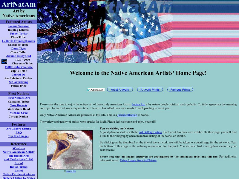 Art Nat Am: Native American Artists Website