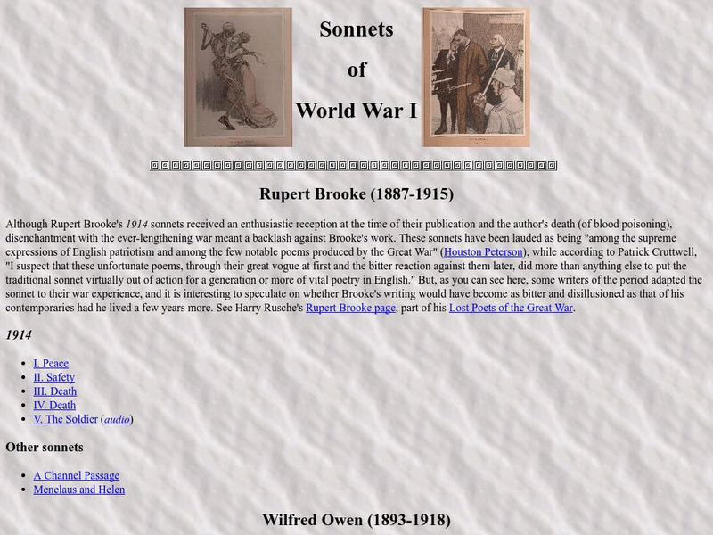 Sonnets of World War I eBook Sonnets of World War I eBook