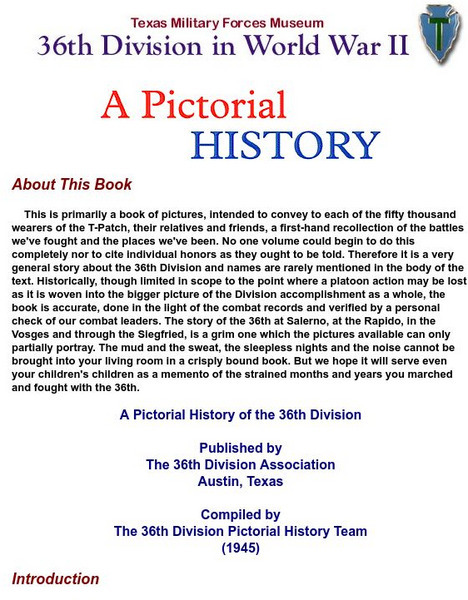 Texas Military Forces Museum: Pictoral History of 36th Division in World War Ii Graphic