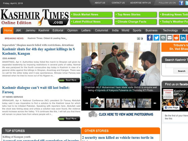 The Kashmir Times Website The Kashmir Times Website