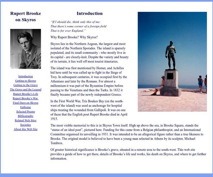 Rupert Brooke on Skyros Activity Rupert Brooke on Skyros Activity