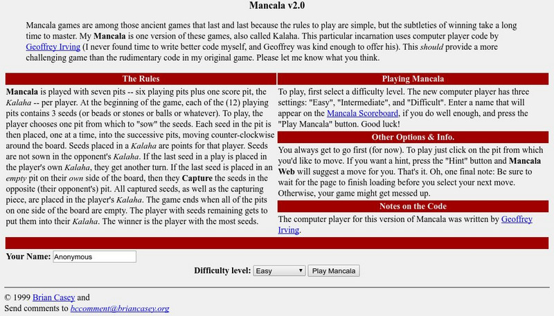 Mancala V2.0 Interactive Mancala V2.0 Interactive