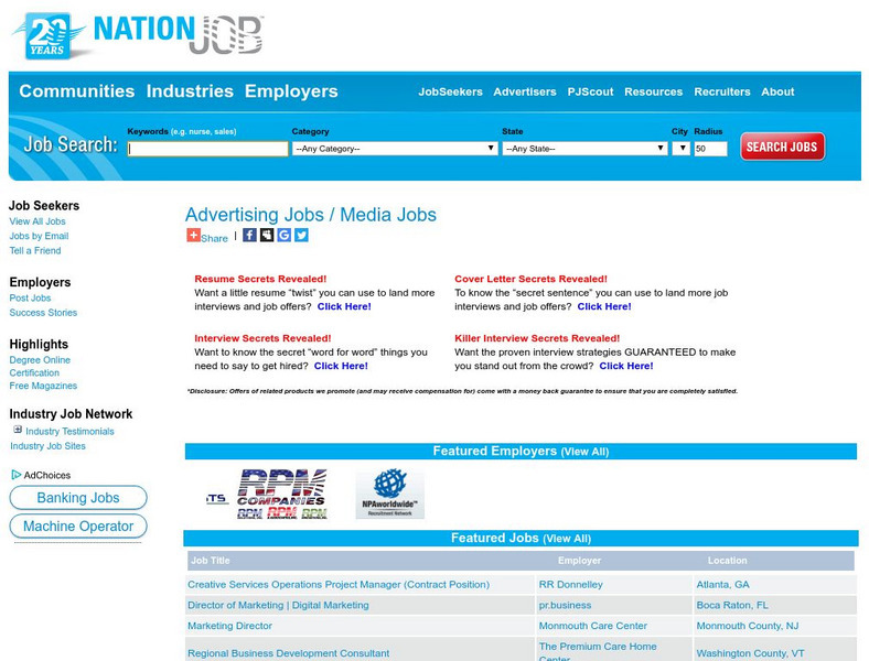 Nation Job: Advertising and Media Jobs Website Nation Job: Advertising and Media Jobs Website