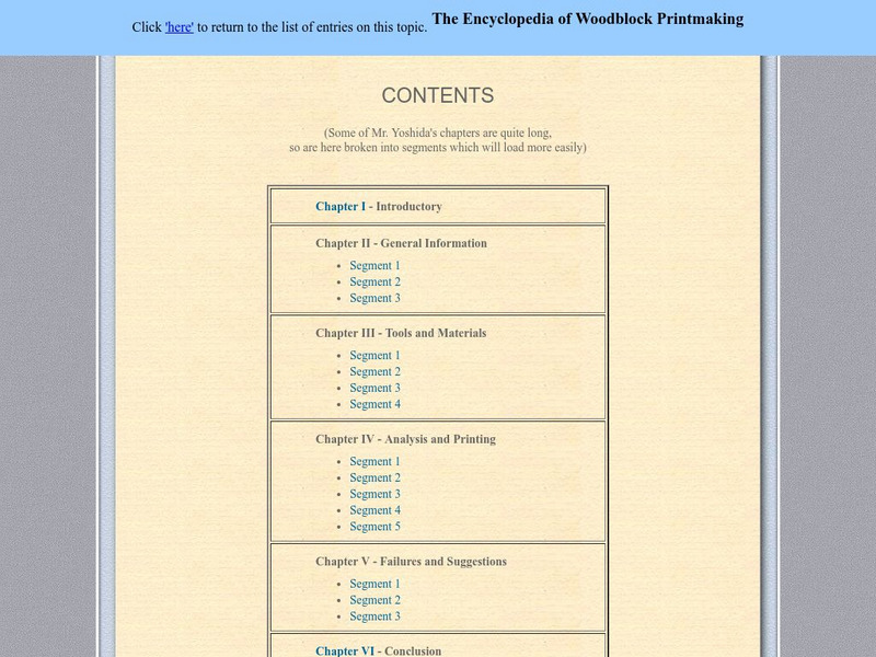 Japanese Woodblock Printing by Hiroshi Yoshida Handout Japanese Woodblock Printing by Hiroshi Yoshida Handout