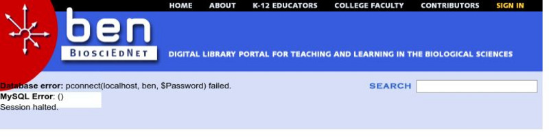 Biosci Ed Net: Digital Library Portal for Teaching and Learning Website Biosci Ed Net: Digital Library Portal for Teaching and Learning Website