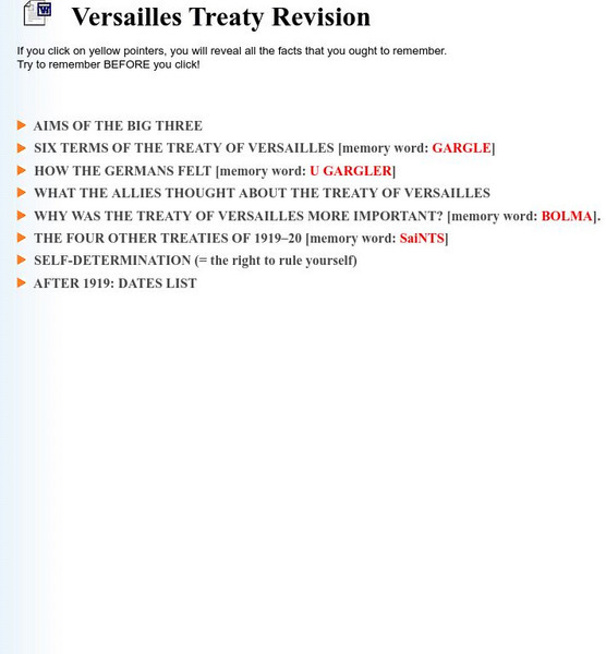 Greenfield History Site: Versailles Treaty Revision Website Greenfield History Site: Versailles Treaty Revision Website