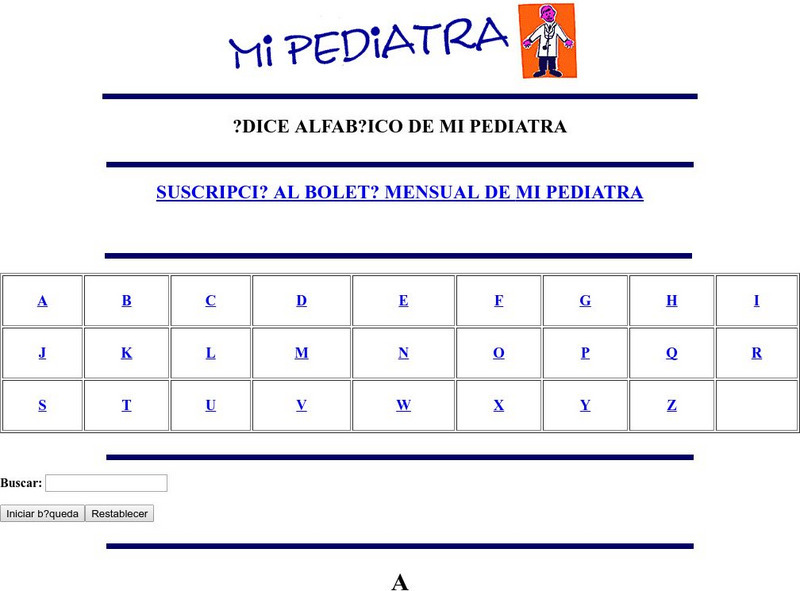Mipediatra.com: Indice Alfabetico De Mi Pediatra Handout Mipediatra.com: Indice Alfabetico De Mi Pediatra Handout