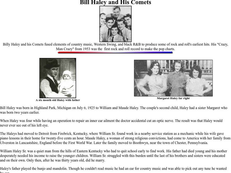 Bill Haley and His Comets Handout Bill Haley and His Comets Handout