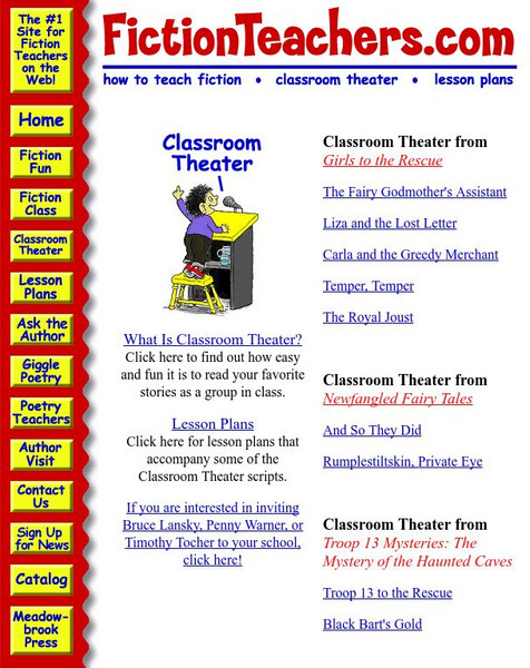 Fiction Teachers: Classroom Theater Website Fiction Teachers: Classroom Theater Website