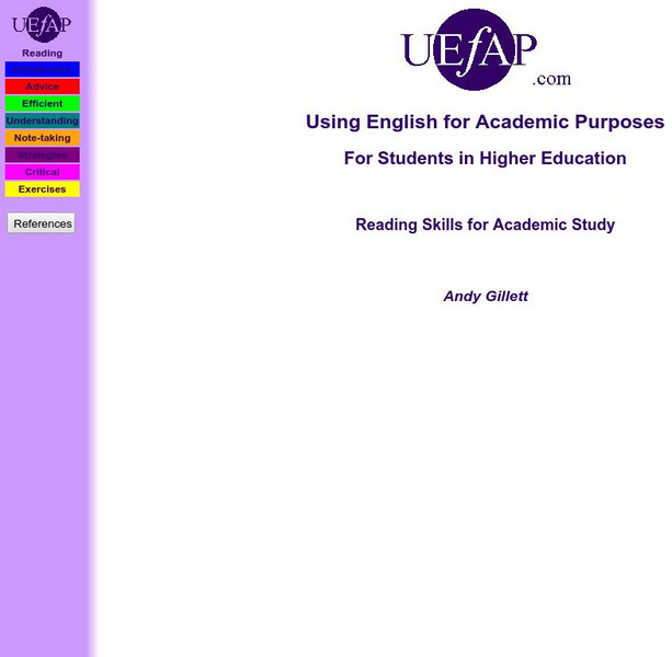Reading Skills for Academic Study Professional Doc Reading Skills for Academic Study Professional Doc