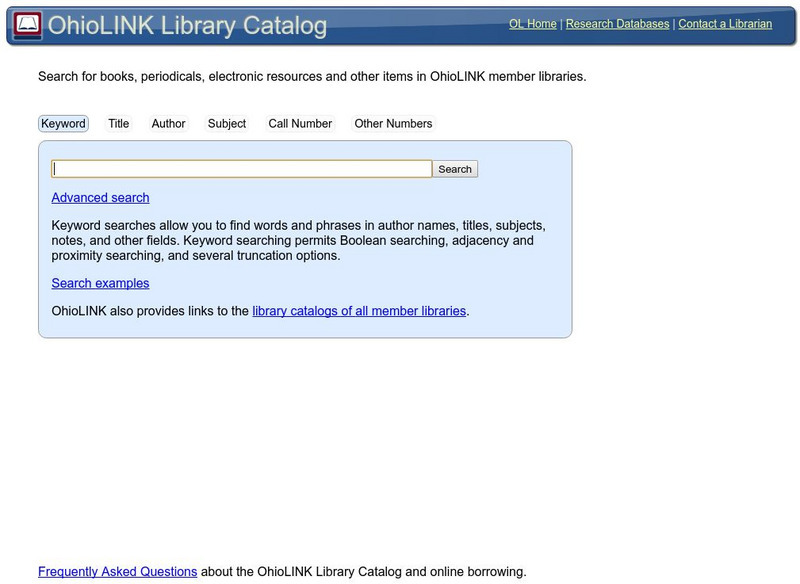 Ohio Link Library Catalog Activity