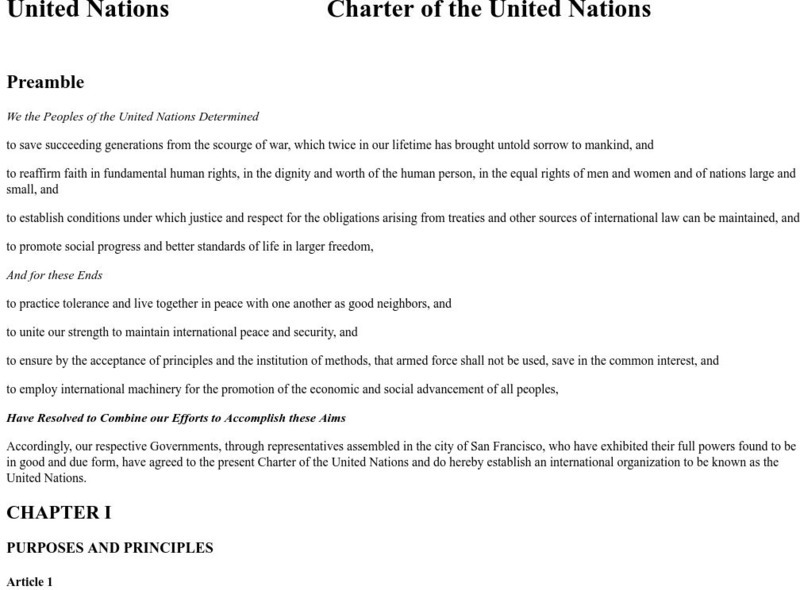 Human Rights Web: Charter of the United Nations Primary Human Rights Web: Charter of the United Nations Primary