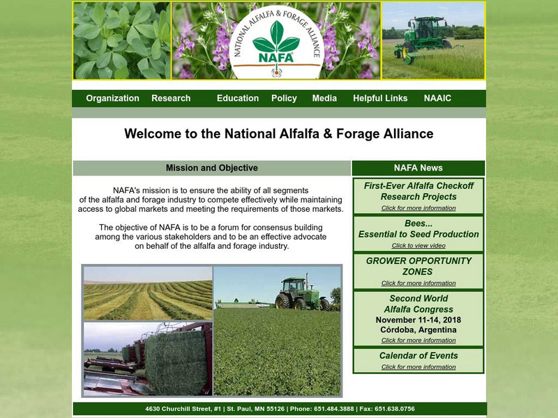 National Alfalfa Alliance: From Seed to Feed Website