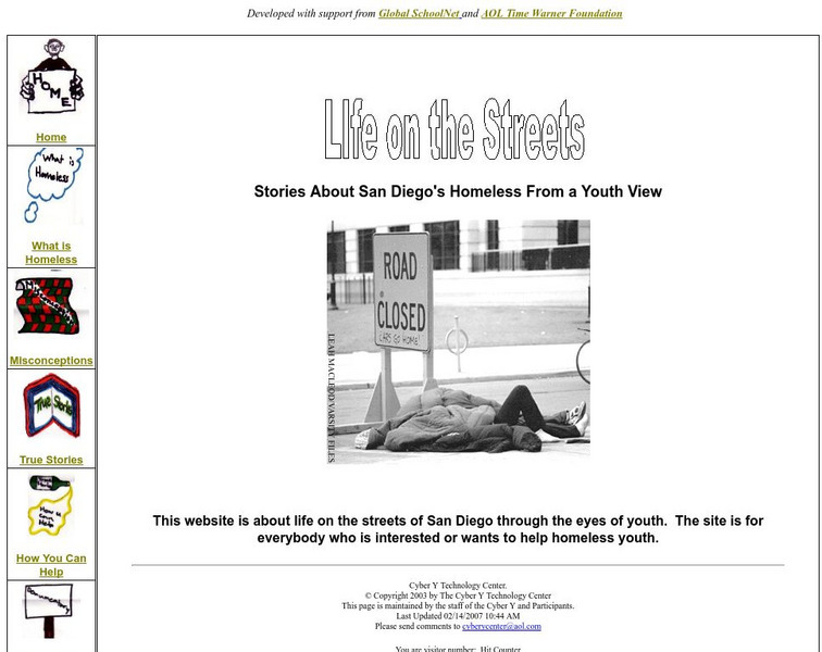 Cyber Y Technology Center: Life on the Streets Website Cyber Y Technology Center: Life on the Streets Website