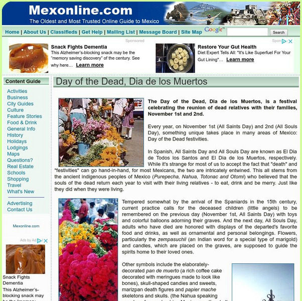 Mex online.com: Day of the Dead Dia De Los Muertos Website Mex online.com: Day of the Dead Dia De Los Muertos Website
