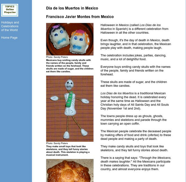 Topics: Dia De Los Muertos in Mexico Activity Topics: Dia De Los Muertos in Mexico Activity
