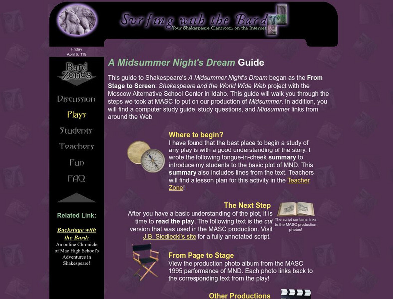 A Midsummer Night's Dream Guide Unit Plan A Midsummer Night's Dream Guide Unit Plan
