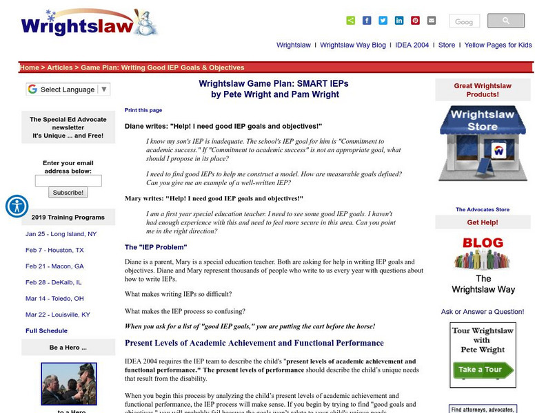 Wrightslaw: Writing Good Iep Goals and Objectives Professional Doc Wrightslaw: Writing Good Iep Goals and Objectives Professional Doc