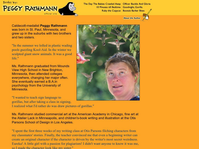 Books by Peggy Rathmann: Biography Website Books by Peggy Rathmann: Biography Website