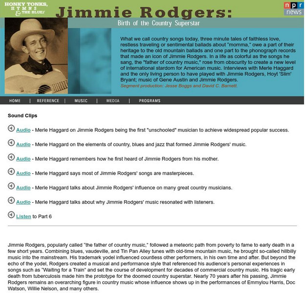 Honky Tonks, Hymns, and the Blues: Jimmie Rodgers Handout Honky Tonks, Hymns, and the Blues: Jimmie Rodgers Handout