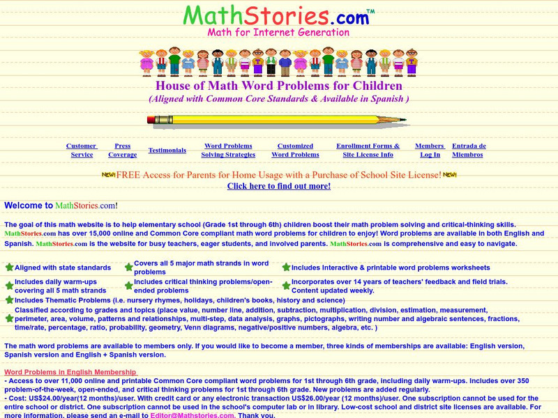 Math stories.com Website Math stories.com Website