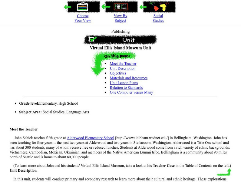 Michigan State University: Lets Net: Virtual Ellis Island Museum Unit Lesson Plan Michigan State University: Lets Net: Virtual Ellis Island Museum Unit Lesson Plan