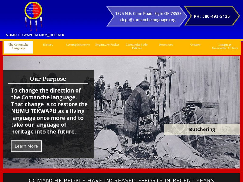 The Comanche Language & Cultural Preservation Committee Website The Comanche Language & Cultural Preservation Committee Website