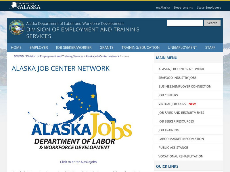 Alaska Job Center Network Website