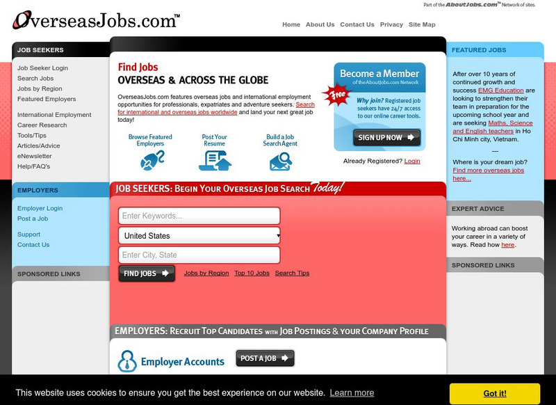 Overseas Jobs: International Job Opportunities Handout