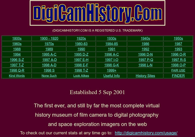 Digicam History Website