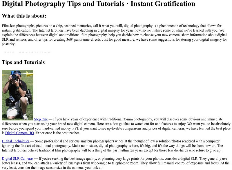 Internet Brothers: Digital Photography Website