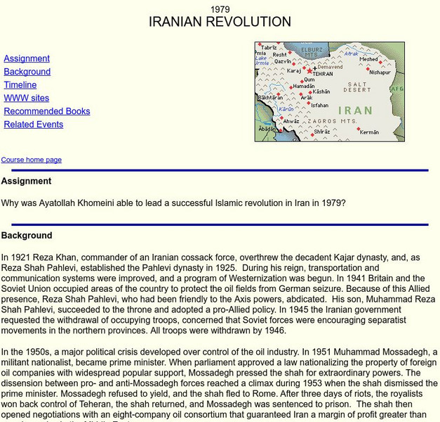 Nova: 1979 Iranian Revolution Unit Plan