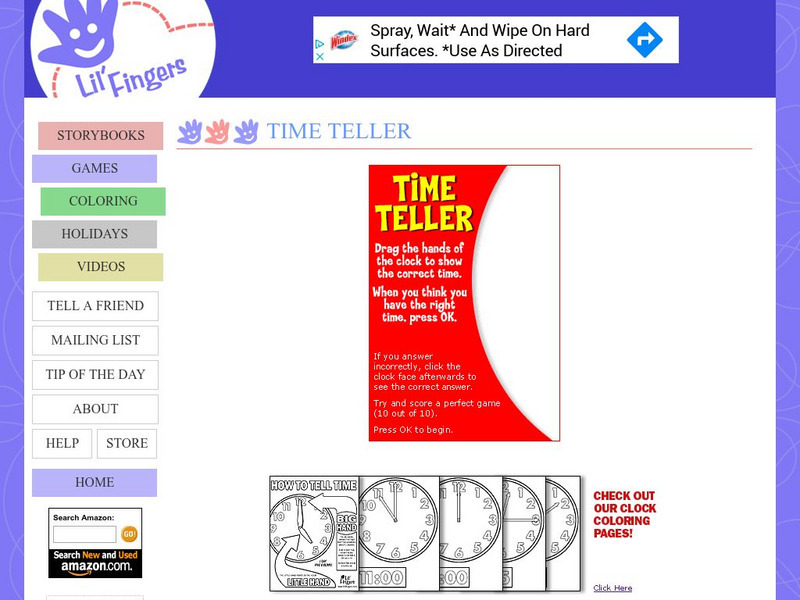 Lil' Fingers: Storybooks: Time Teller Interactive Lil' Fingers: Storybooks: Time Teller Interactive