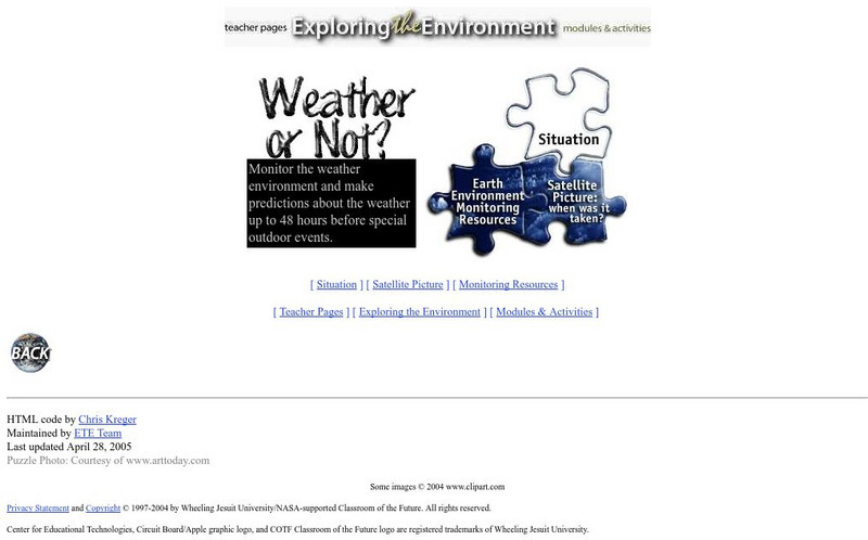 Exploring the Environment: Weather Forecasting Handout Exploring the Environment: Weather Forecasting Handout