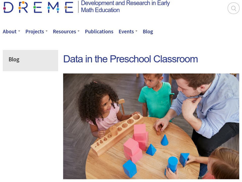 Dreme: Data in the Preschool Classroom Article Dreme: Data in the Preschool Classroom Article
