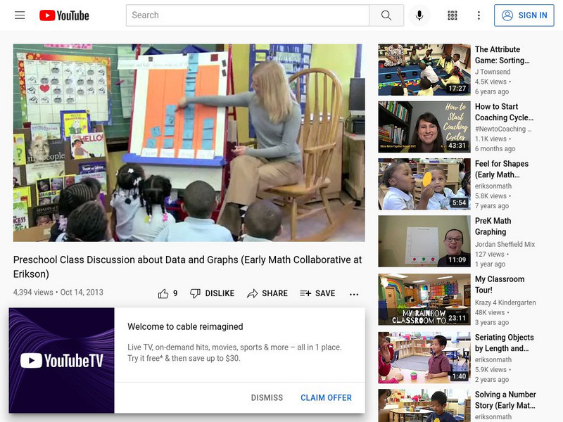 Eriksonmath: Preschool Class Discussion About Data and Graphs Instructional Video