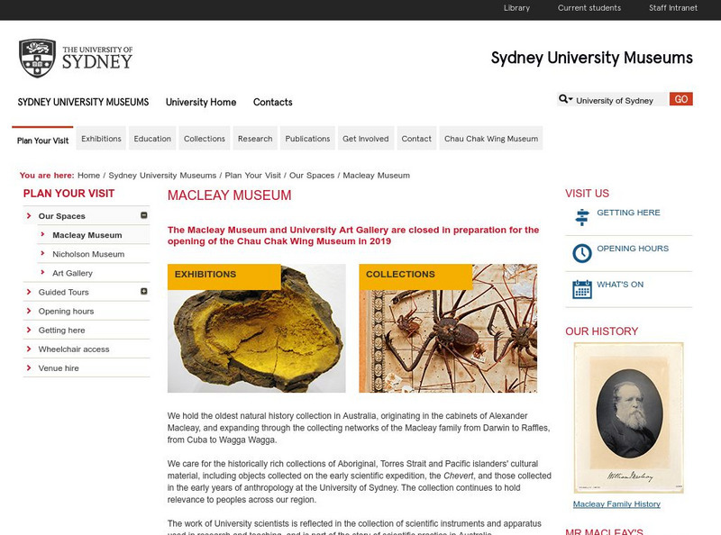 Mac Cleay Museum Website Mac Cleay Museum Website