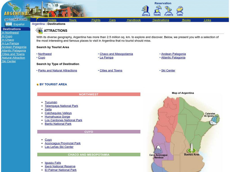 Go to Latin: Argentina Destinations Website Go to Latin: Argentina Destinations Website
