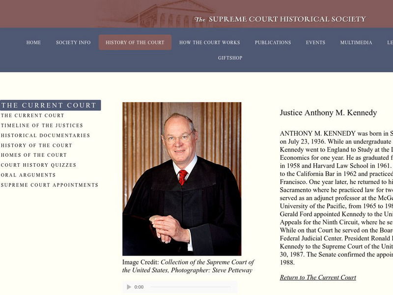 Supreme Court Historical Society: Anthony M. Kennedy Activity Supreme Court Historical Society: Anthony M. Kennedy Activity