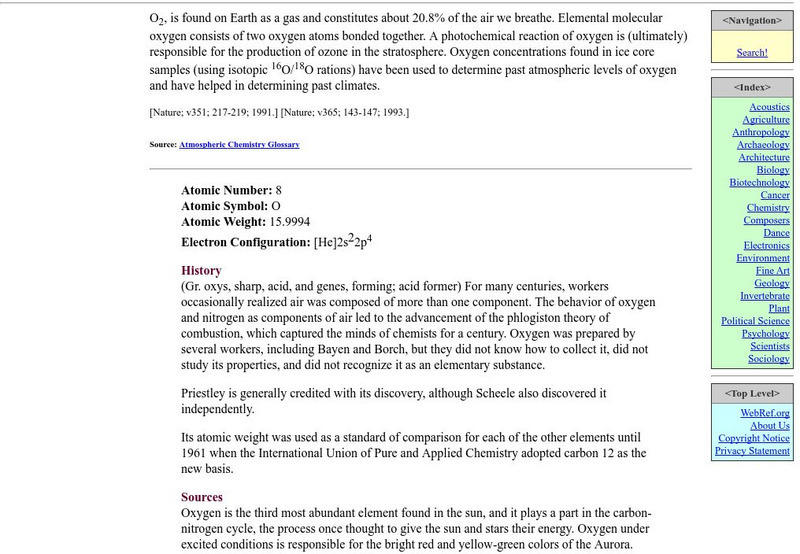 Web ref.org: Oxygen Handout Web ref.org: Oxygen Handout