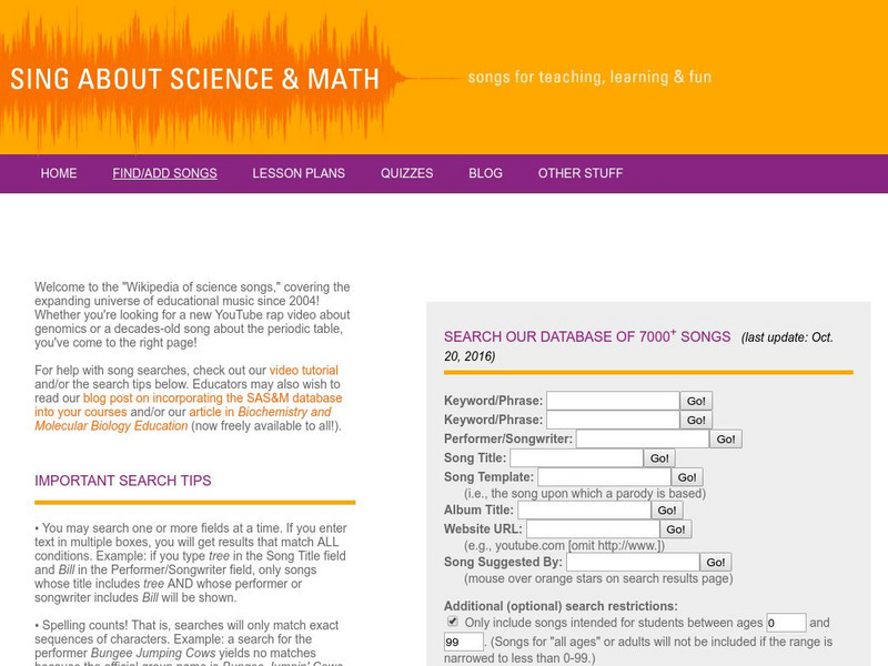 Sing About Science and Math Instructional Video