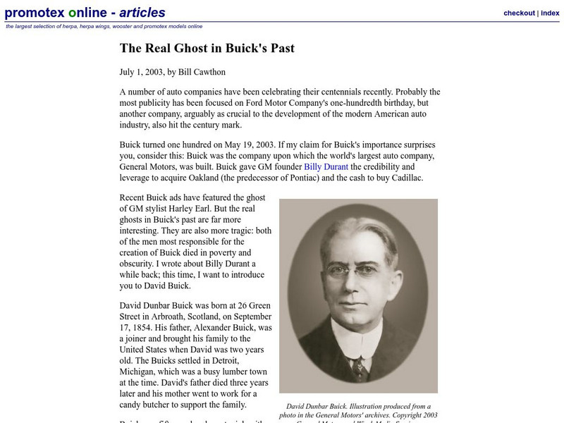 Promotex Online: The Real Ghost in Buick's Past Handout