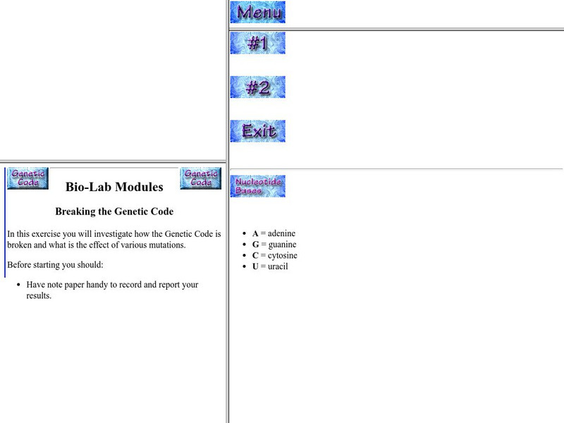 Bio Lab Module: Breaking the Genetic Code Handout