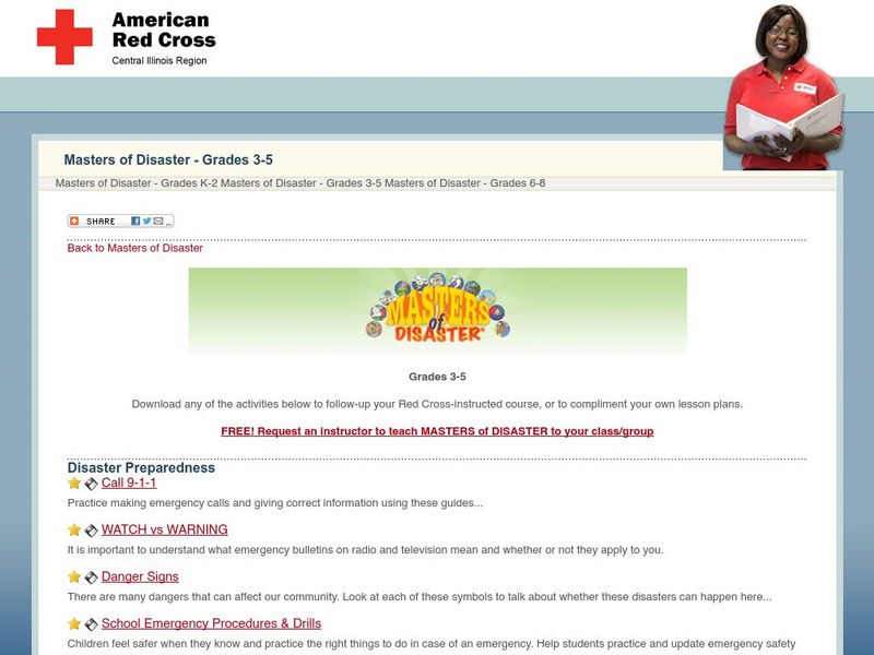 American Red Cross: Masters of Disaster: Grades 3 5 Lesson Plan American Red Cross: Masters of Disaster: Grades 3 5 Lesson Plan