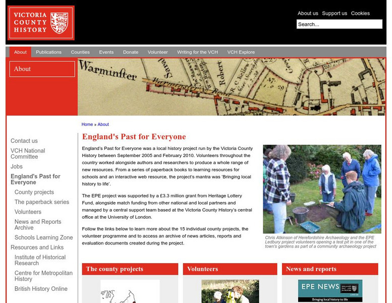 Heritage Lottery: England's Past for Everyone Website Heritage Lottery: England's Past for Everyone Website