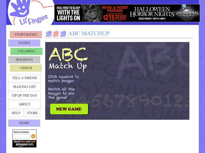 Lil' Fingers: Games: A B C Match Up Interactive