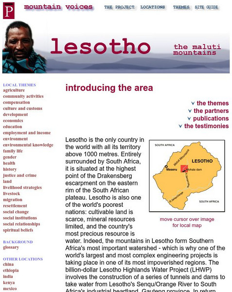 Mountain Voices: Lesotho the Maluti Mountains Website Mountain Voices: Lesotho the Maluti Mountains Website