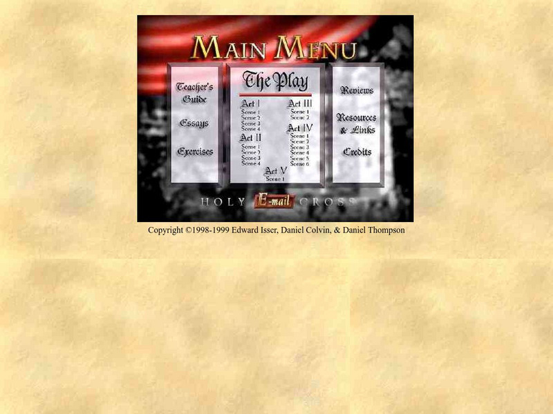 Interactive Shakespeare Project: "Measure for Measure" Website Interactive Shakespeare Project: "Measure for Measure" Website