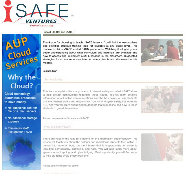 I Safe: I Learn Online Unit Plan