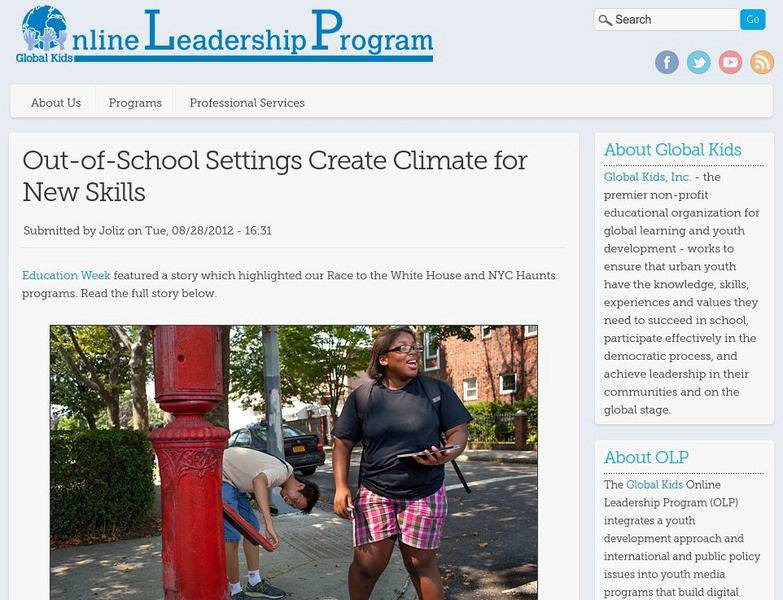 Global Kids' Digital Media Initiative Article Global Kids' Digital Media Initiative Article